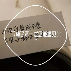 下辈子不一定还能遇见你