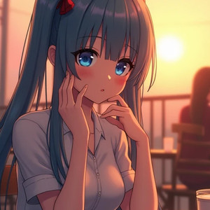 夜明けのカフェテーブル