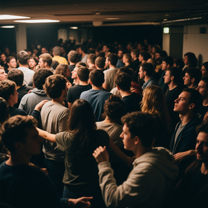 Crowded together