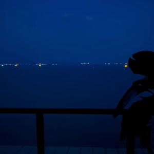 一直游到海水变蓝