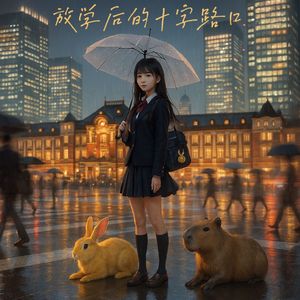 放学后的十字路口