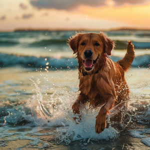 Sinfonía De Mascotas En La Orilla Del Mar