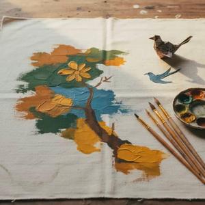 ผ้าขาวที่เปื้อนสี