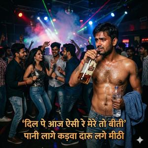 दिल पे आज ऐसी रे मेरे तो बीती, पानी लागे कड़वा दारू लगे मीठी