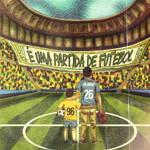 É uma partida de futebol