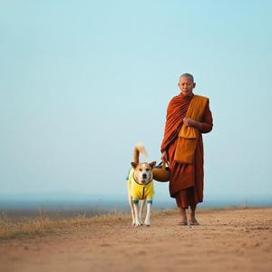 Aloka — The Heart That Walks for Peace | The Little Monk Dog’s Journey