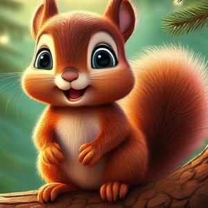 Ekorrn satt i granen