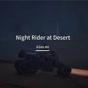Night Rider at Desert