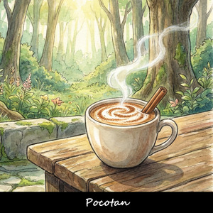 カプチーノの泡とシナモンの香り