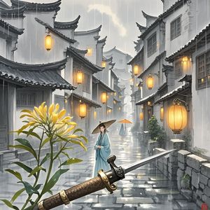 剑花烟雨江南