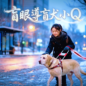 盲眼導盲犬小Q