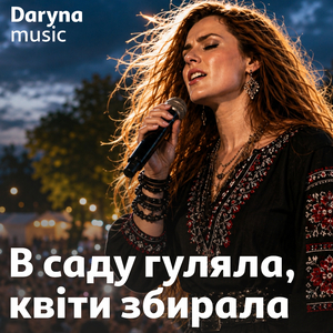 В саду гуляла, квіти збирала