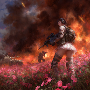 戦場の一凛の花