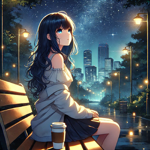 夜の都会に