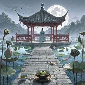 荷风寄远-楼兰血色虎