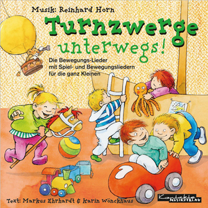 Ein großer, bunter, runder Heißluftballon