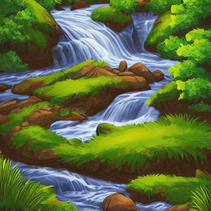 小溪流水响叮咚