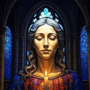 A Stained-Glass Woman