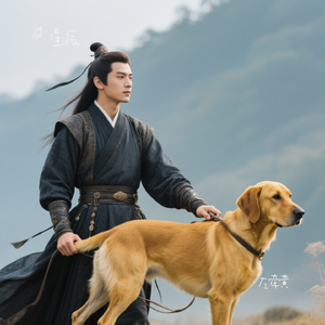 左牵黄