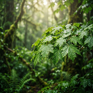 木陰の雨
