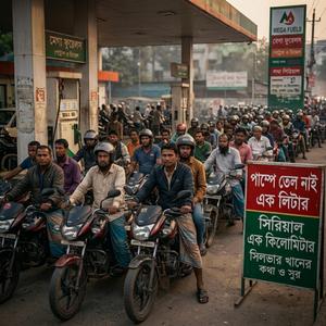 পাম্পে তেল নাই এক লিটার সিরিয়াল এক কিলোমিটার (Pumpe Tel Nai Ek Litre Serial Ek Kilometer)