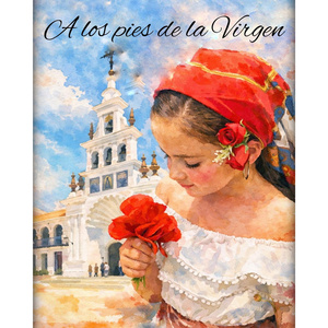 A los pies de la virgen