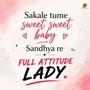 Sakale Tume Sweet Sweet Baby Sandhya re Full Attitude Lady