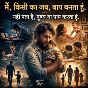 मैं, किसी का जब, बाप बनता हूं. नहीं पता है, पुण्य या पाप करता हूं.