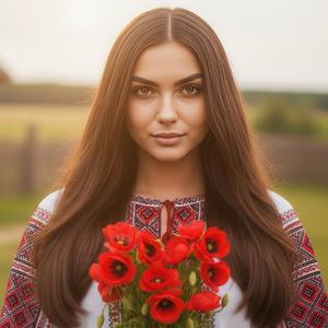 Чорнії брови, карії очі