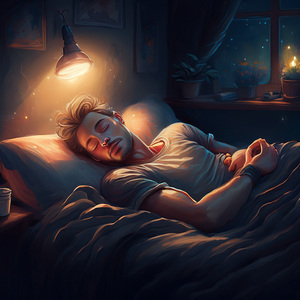 Tumbado En La Comodidad Del Sueño