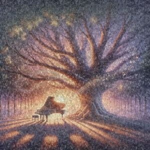 Morning Dew over Piano Keys