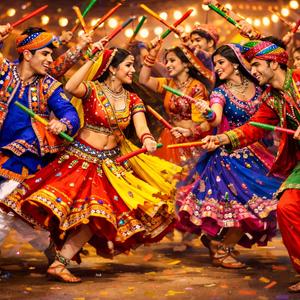 રાત રંગીલી આવી રે, નવરાત્રીની રાત રે (Gujarati Dandiya Dance)