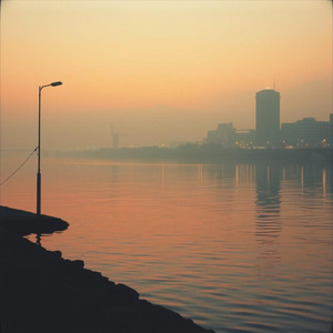 川沿いの道で勉強