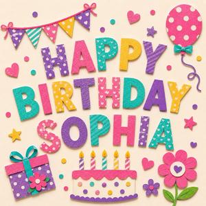 Happy Birthday Sophia Blessing (Euro pop)