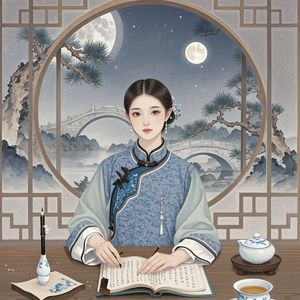 松风漏过旧时轩窗-颜龙云