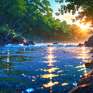 แสงอาทิตย์ส่องผ่านใบไม้