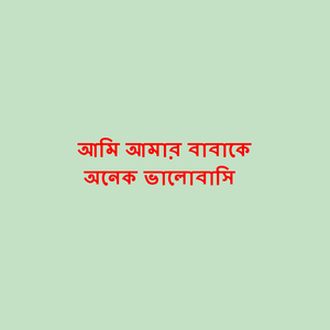 আমি আমার বাবাকে অনেক ভালোবাসি