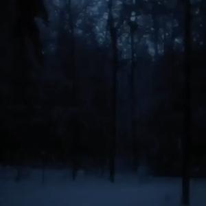 dark snowy night