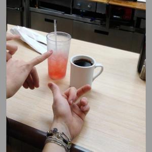 Pink lemonade & Black coffee