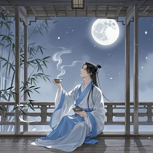 空杯赏月