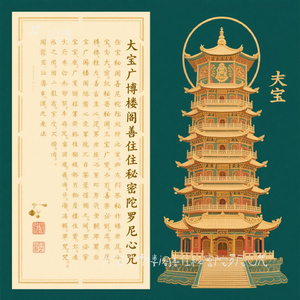 大宝广博楼阁善住秘密陀罗尼心咒