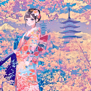 Sakura Full Bloom of Love - in Japanese 愛桜満開