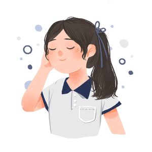 对镜梳妆看秋光