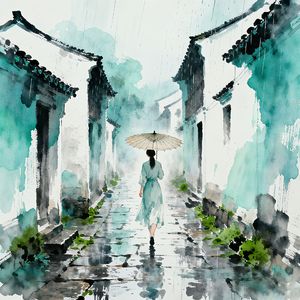 雨漫旧江南