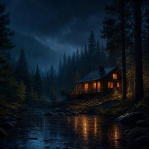 Creekside Cabin Rain