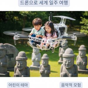 드론으로 세계 일주 여행 – 어린이 테마
