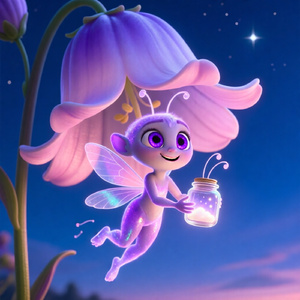 När ljuslila vävde natten