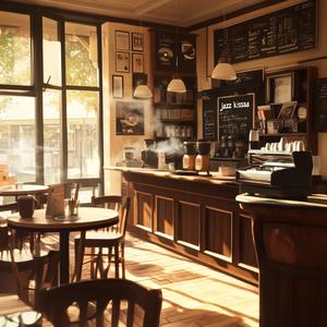 カフェ窓辺のリズム