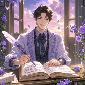 紫色笔迹的诗行-苏昊然