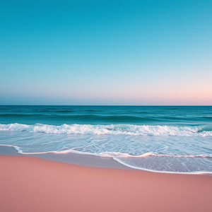 白い波の向こうに